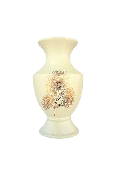 OEM Vaza Decorativa, Ceramica, Frunze Aurii, 13x25cm, Multicolor