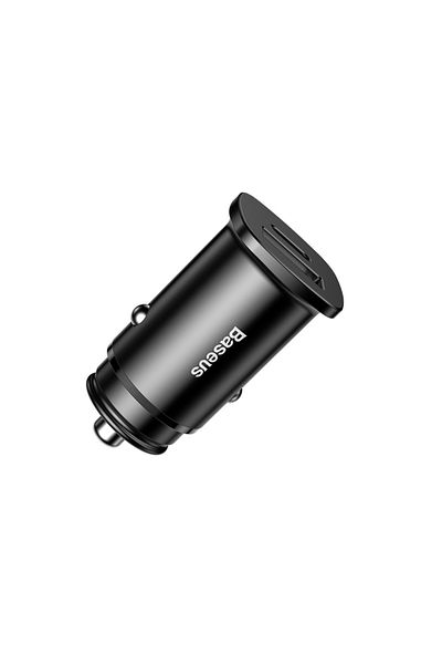 Baseus Inteligentna ładowarka samochodowa z 2 portami USB i USB-C QC PD czarny