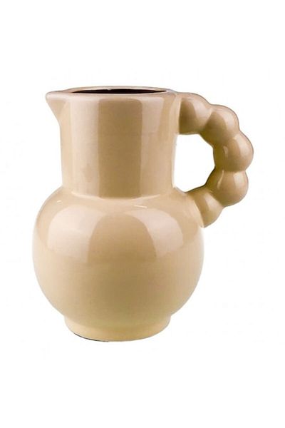 OEM Vază ceramică în formă de ulcior, 13x18 cm bej