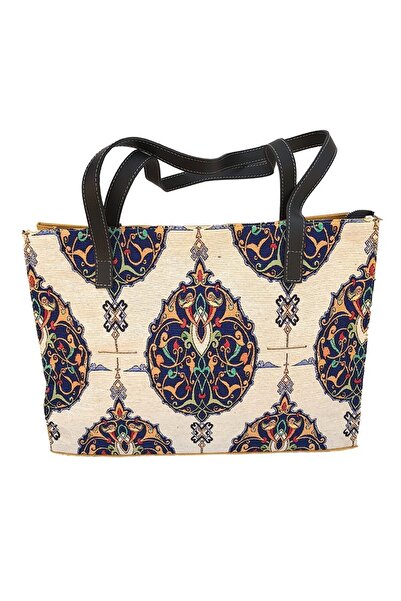 OEM Geanta din material textil cu model tip mozaic, M4, 44x34 cm