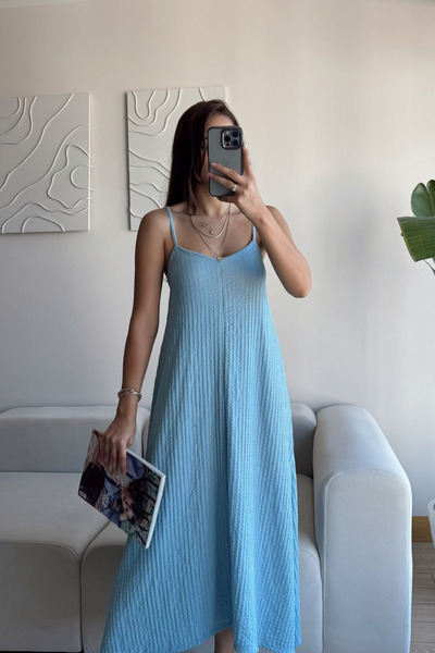 Sindimoda Anna İp Askılı Bubble Elbise 13828