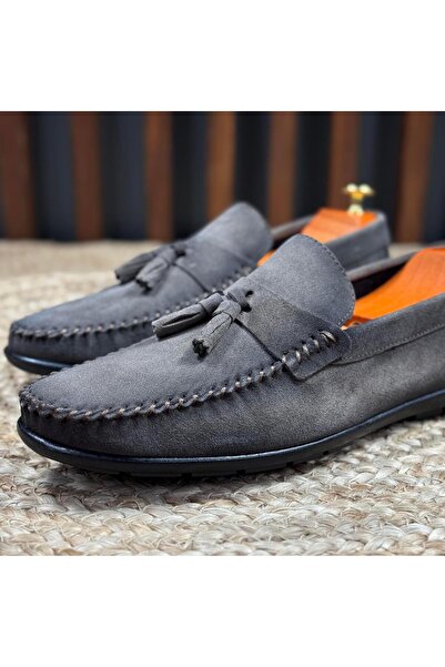 MEY Natural Leather Inside and Suede Loafer Shoes M1249