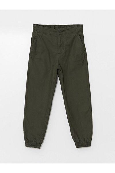 LC Waikiki Green Elastic Waist Fleece Lined Boy's Trousers