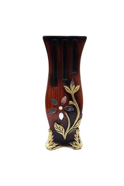 OEM Vaza din ceramica cu model floral si oglinzi, 30cm, M1