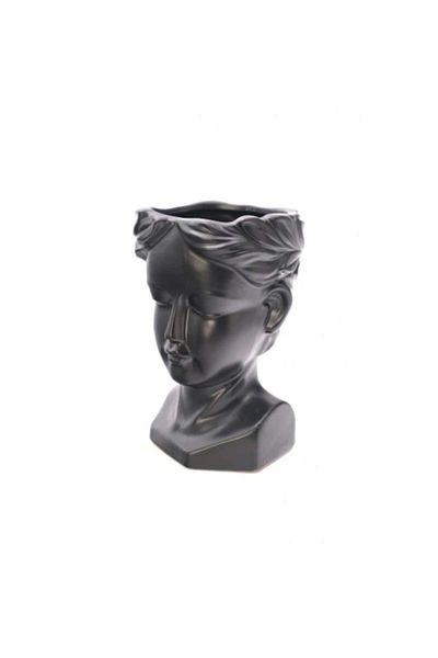 OEM Vaza decorativa chip baietel, ceramica 22x13x13 cm gri