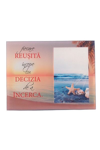 OEM Rama Foto, Sticla, Mesaje Motivationale, 10x15cm, Multicolor, M4