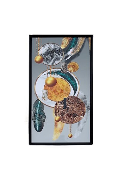 OEM Pictură cu ramă de plastic și aplicații de piatră colorată, 83x43cm, M7