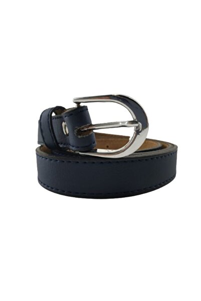 OEM Curea de damă - Piele, Albastră, Lățime 2 cm