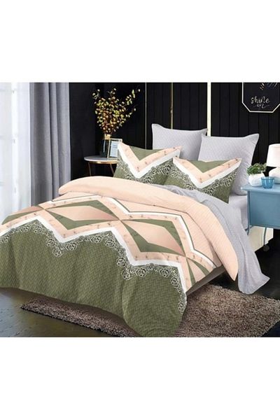 OEM Bed Linen Set, Elasticated Sheet, Finet, 6 Pieces, 2 Persons, Abstract M1, 180x200cm, Multicolor