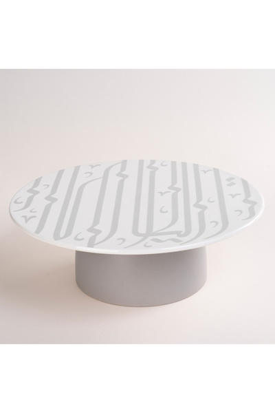 LA MESA grey/white porcelain 1 cake stand