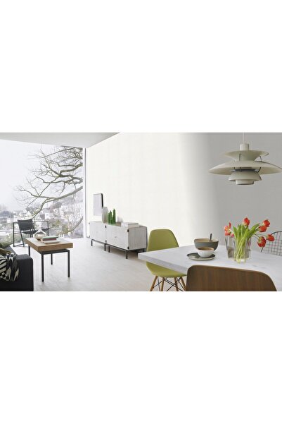 LUNA HOME White non-woven wallpaper Rasch Ero moisture resistant roll of 5.3 sq m