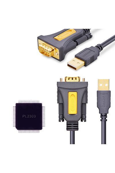 Ugreen Cablu adaptor USB-A - DB9 RS-232 1,5 m gri
