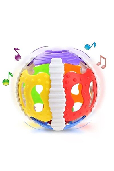 divendi-ro Jucărie pentru bebeluși 6+ luni, cu sunete și lumini, minge senzorială, silicon, multicoloră