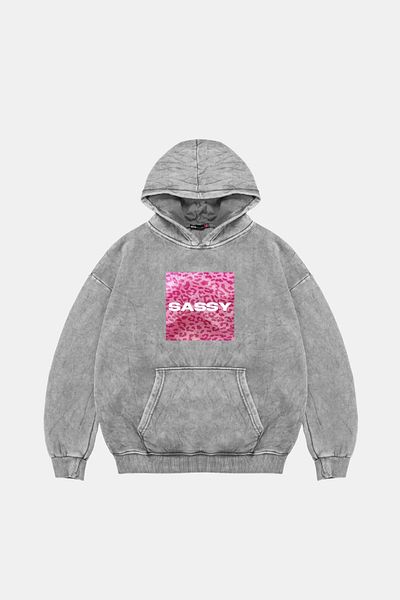 Bak Moda Sassy Printed Women's Washable White Hoodie