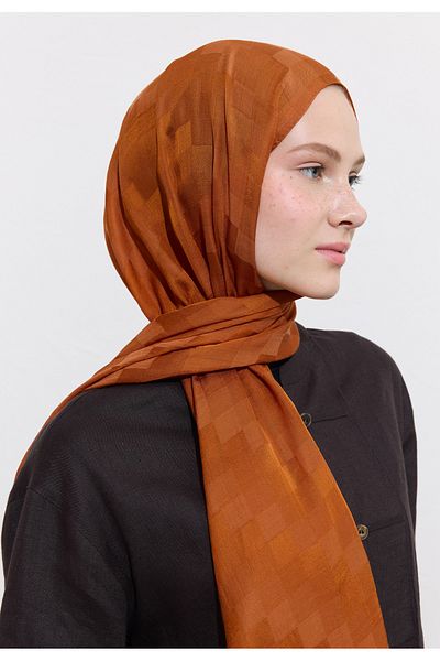 Freshscarfs Nori Silky Jacquard Shawl Tile