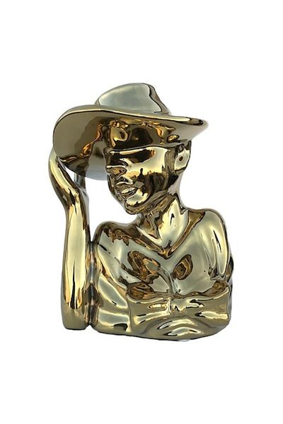 OEM Ceramic Vase in Lady Shape with Hat, M1, 11x22 cm