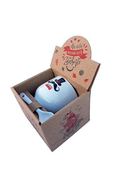 OEM Cană ceramică cu linguriță - dedicație pentru socru, 150 ml