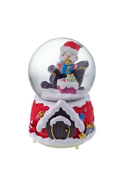 OEM Glass globe with Christmas figurine 10x15 cm M1