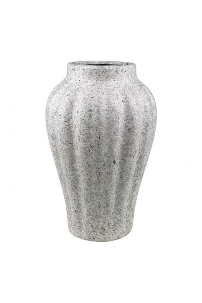 OEM Vază ceramică cu bază îngustă 15x26 cm albă