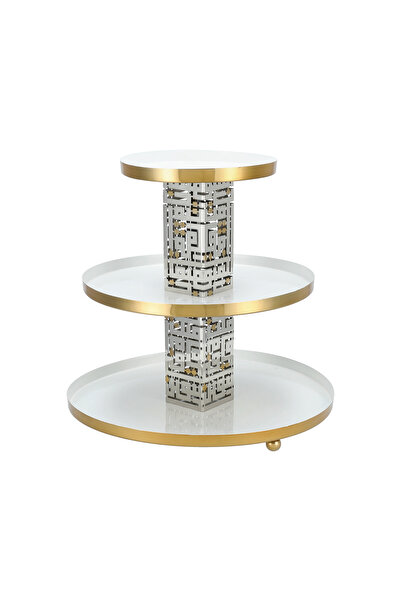 LA MESA كوف - حامل تقديم من الفولاذ المقاوم للصدأ بثلاث طبقات