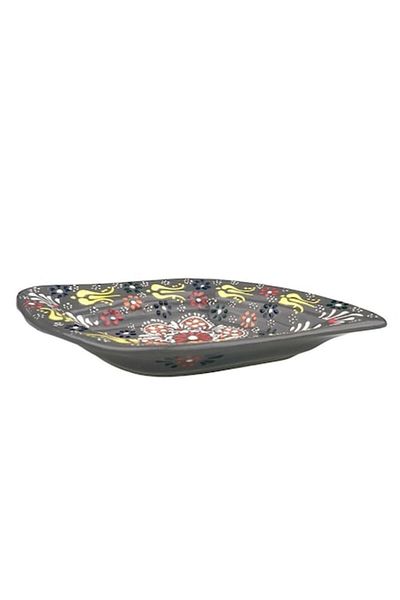 OEM Vas adânc din ceramică, model floral pictat manual, multicolor, 17x4cm