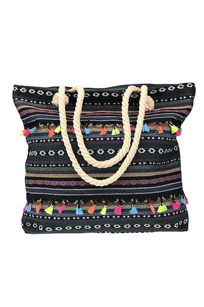 OEM Women's Bag, Polyester, Rope Handles, Traditional, 40x40cm, Multicolor