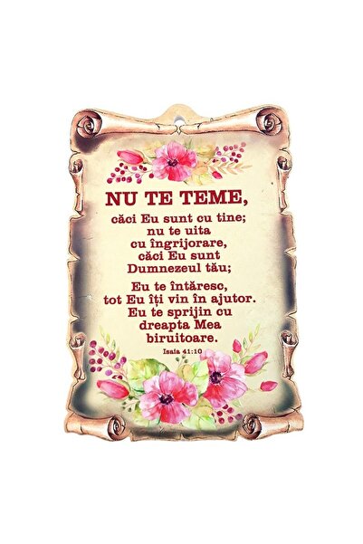 OEM Ceramic Wall Decoration Papyrus Style with Religious Texts, M3, 15x22 cm