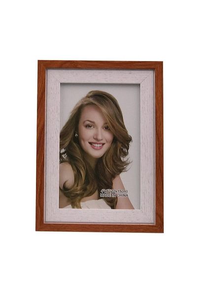 OEM Rama foto, Lemn, Bicolor, 13x18cm, M1, Bej-Maro Inchis