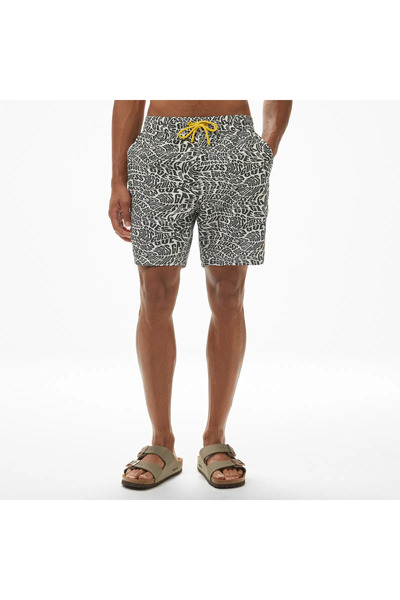 Guess Man Black Swimtrunk Medium Distorted 100