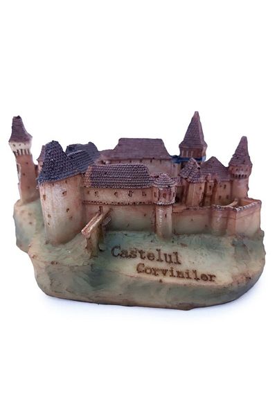 OEM Decoratiune din rasina reprezentand Castelul Corvinilor, 11x6 cm
