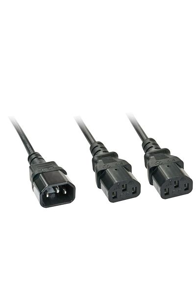 Lindy Wildsmith Cablu de alimentare Lindy 2M C14 la 2x C13 Y NGX-00002, 30039