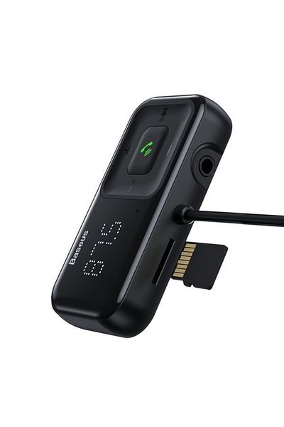 Baseus Transmiter FM bezprzewodowy Bluetooth z ładowarką S-16 Overseas edition czarny