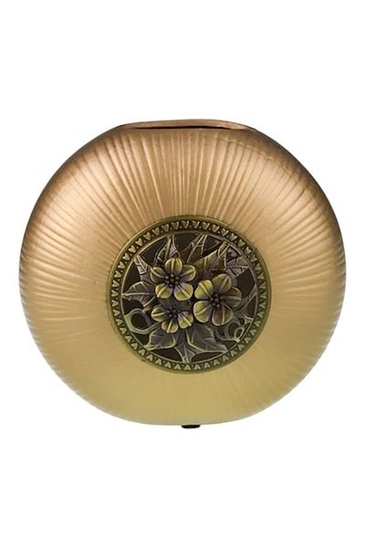 OEM Vază ceramică cu buline și ornamente metalice 22x22 cm M1