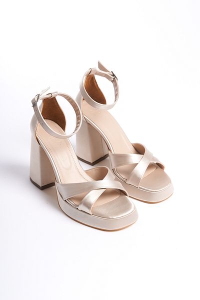 BAKGİY Ten Saten1 Women's Cross Platform Heeled Shoes Bg1115-119-0002