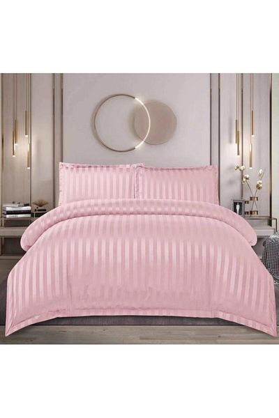 OEM Double Bedset, Uni, Damask, 4 Pieces, 2 Persons, 180X200cm, Dusty Pink