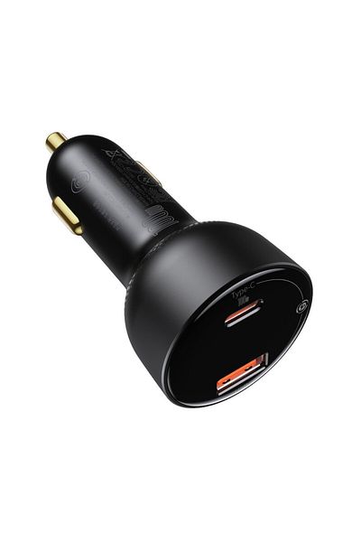 Baseus Szybka mocna ładowarka samochodowa USB / USB-C PPS QC PD 100W czarny