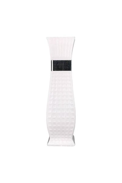 OEM Vază ceramică cu pătrate și oglinzi aplicate 19x60 cm albă