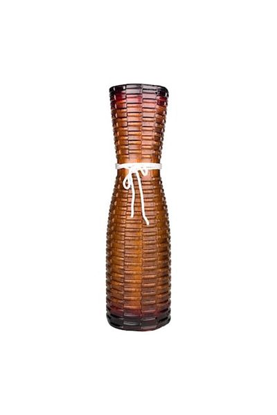 OEM Ceramic Vase with Ribbon, 19x60 cm, Brown