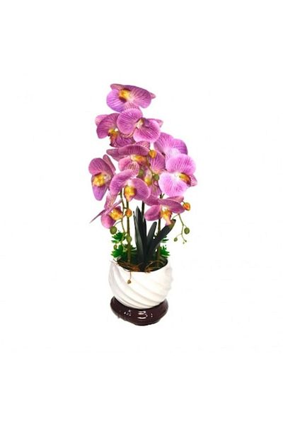 OEM Artificial Orchid in Pot, PVC/Ceramic 50x14x14 cm - Purple