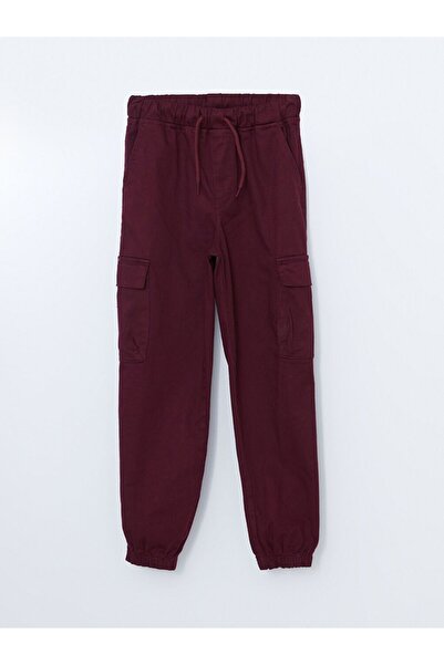 LC Waikiki Plum Elastic Waist Girl's Cargo Pants