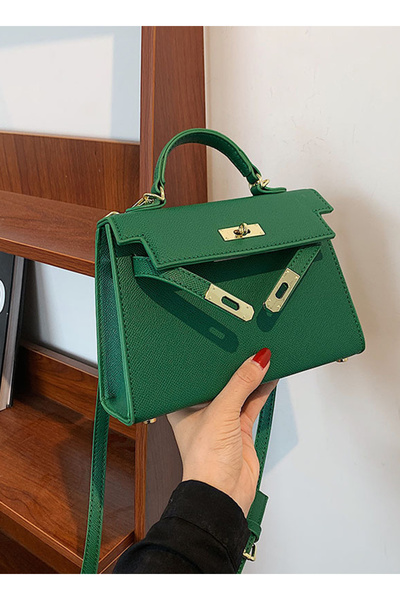 ETG Women's Fashionable Kelly Bag Portable Shoulder Bag 19*7*21CM