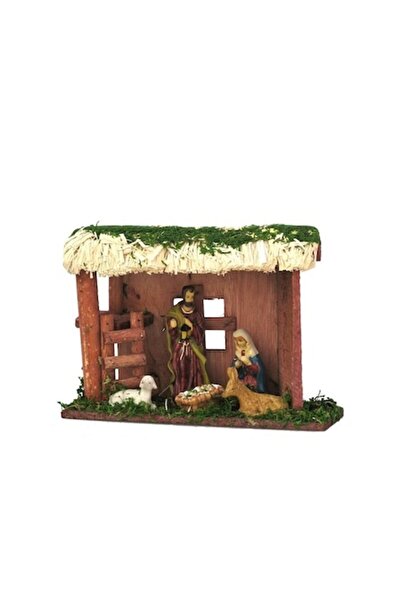 OEM Decorațiune din lemn, Scenă a Nașterii Domnului și Magi, 24X18cm, Multico...