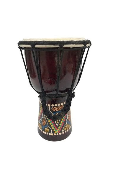 OEM Wooden Wall Lamp in Drum Shape, Hand Painted, 12x19 cm