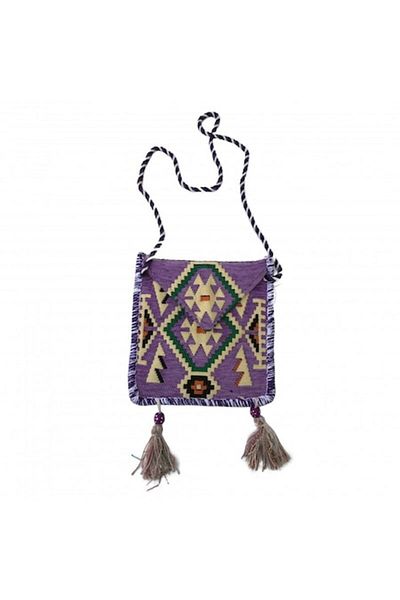 OEM Geanta cu Ciucuri, Broderie Traditional, Poliester, 23x26cm, Multicolor
