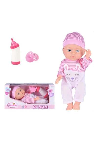 divendi-ro Jucărie pentru bebeluși cu biberon, suzetă, haine și suzetă, 18+ l...