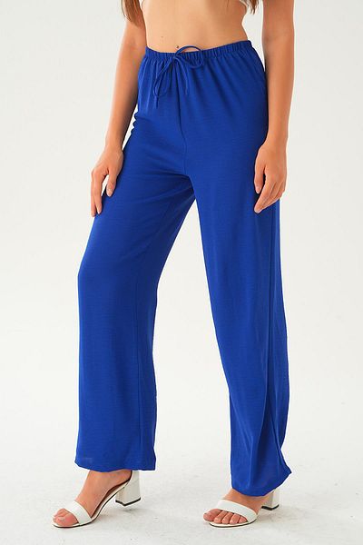 Rays Saks Elastic Waist Wide Leg Woven Trousers 4284-1