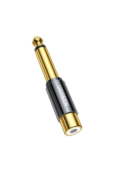 Ugreen Adaptor jack auriu de 6,35 mm mascul la RCA mamă