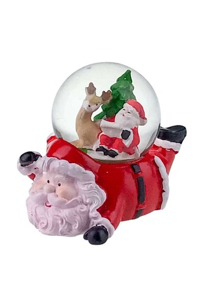 OEM Glass Globe with Resin Base Christmas Figurine, LED, 11x9 cm, M1