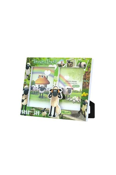OEM Ramă dublă din plastic decorată cu imagini ale personajului Shaun Oaia, M1, 23x20 cm