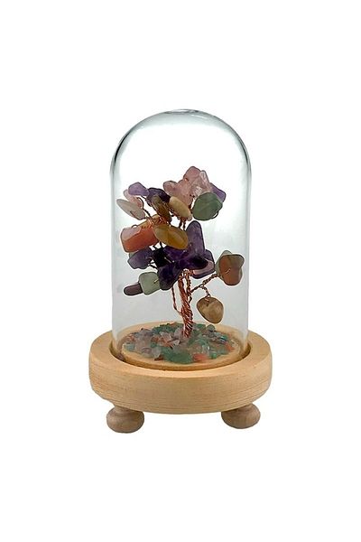 OEM Decoratiune pomisor in cupola, cu pietre de adventurin, 8x14 cm, multicolor